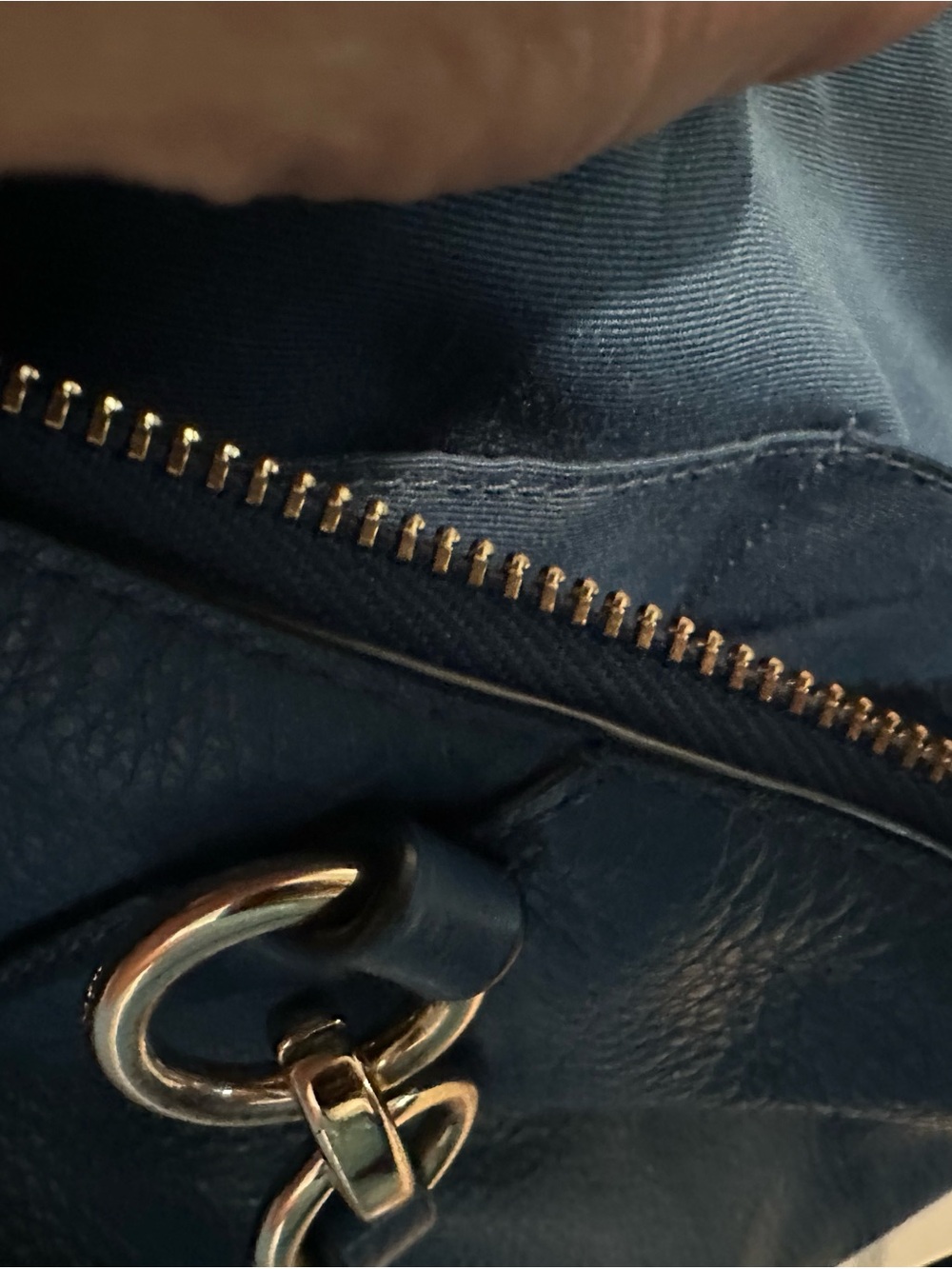 Coach Dark Teal Pebbled Leather Crossbody Shoulder Bag with matching wallet. - Picture 5 of 9